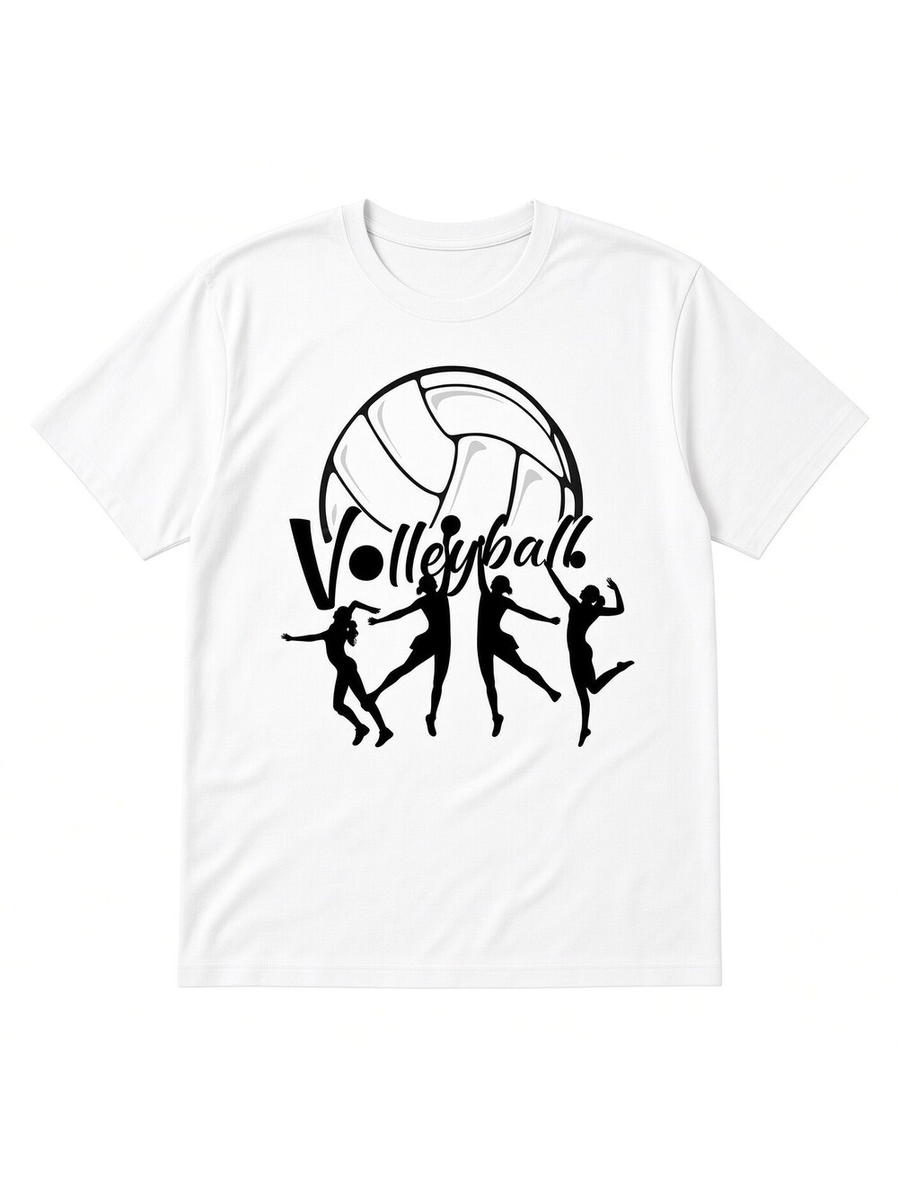 Volleyball DTF Transfer 10" Pk4 Player Silhouette Heat Press